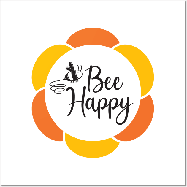 Bee happy Wall Art by Ombre Dreams